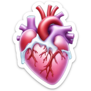 Realistic Heart ice sticker