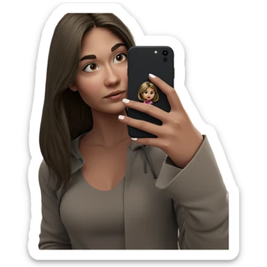 girl taking a selfie sticker