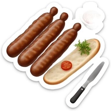 Bosnian national dish called cevapi from restaurant Delhi sticker