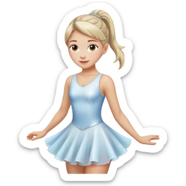 Ice skater girl sticker