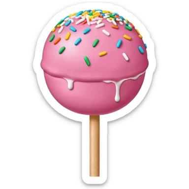 pink cake pop sticker