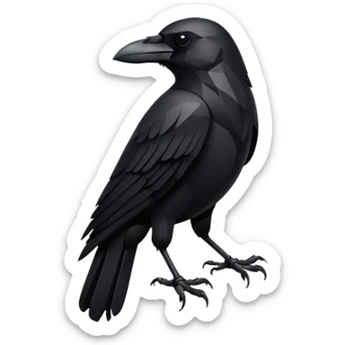 crow symbol tatto sticker