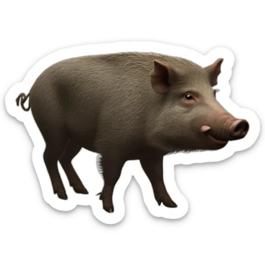 Photo-real-wild boar sticker