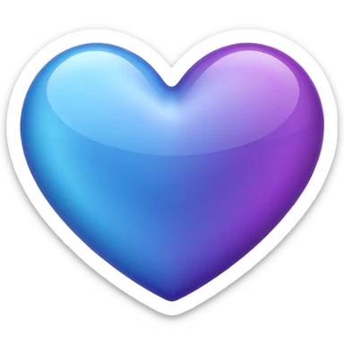 Blue and Purple Heart sticker