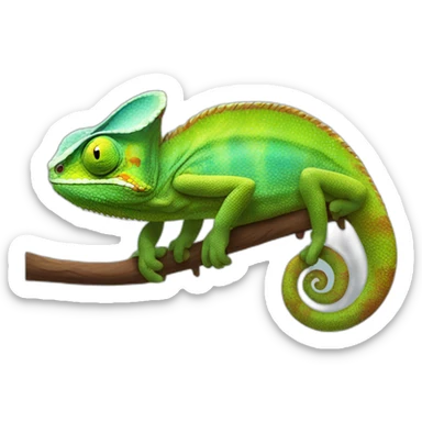 Chameleon-died sticker