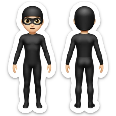 black costume sticker