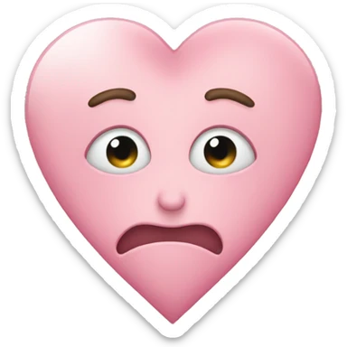 Heart with face sticker