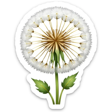 Dandelion flower emoji in white colour looks aesthetic edit better  sticker