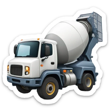 Concrete mixer sticker