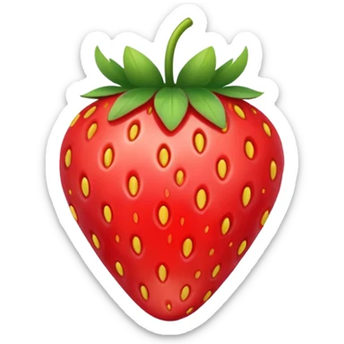 A strawberry sticker