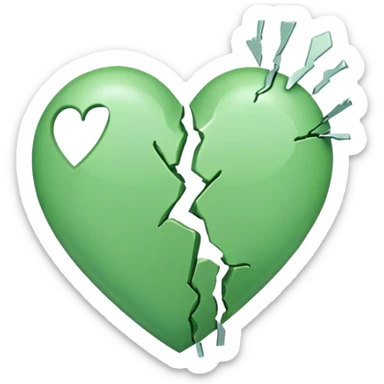 Light green broken heart 💔  sticker