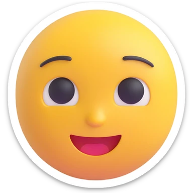 realistic miniature emoji inspired by a realistic photo face, miniature, realistic, neutral expression sticker