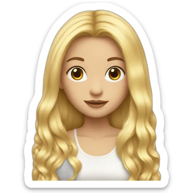 Blondie girl with long hair sticker
