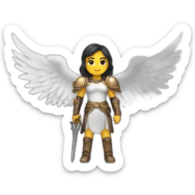 Valkyrie with wings sticker