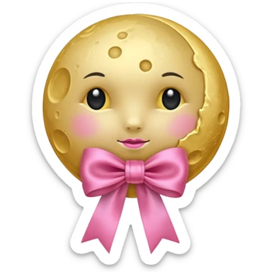 🌕🎀 merge these emojis and make new emoji don't make picture make emoji sticker
