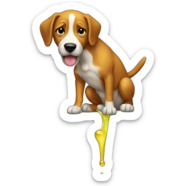 Dog pissing sticker