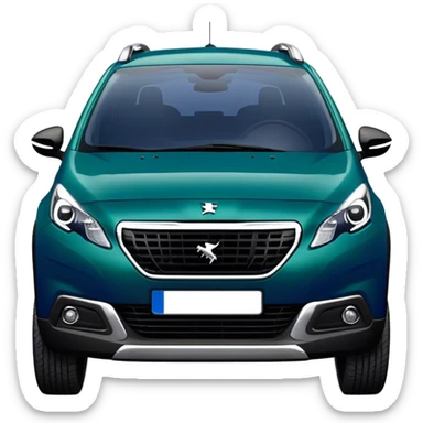 Peugeot 2008 couleur bleu émeraude foncé sticker
