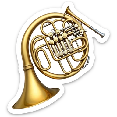 French horn sticker