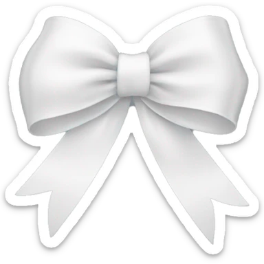 white ribbon bow sticker