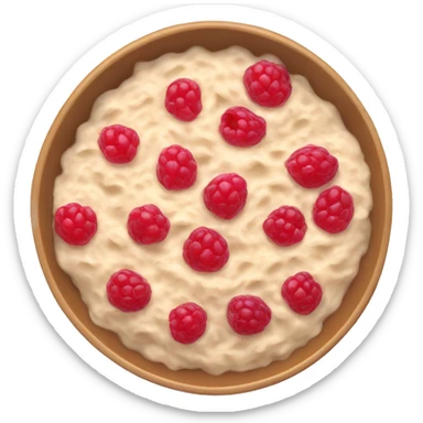 oatmeal porridge with raspberries sticker