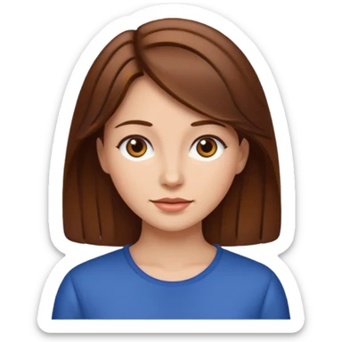 person woman brownhair fullbody sticker