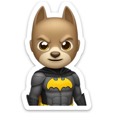 Ardilla disfraz de batman sticker