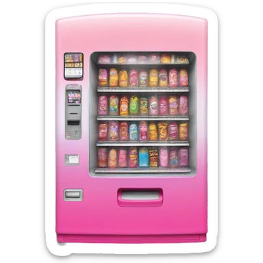 Pink ombre vending machine with glitter  sticker