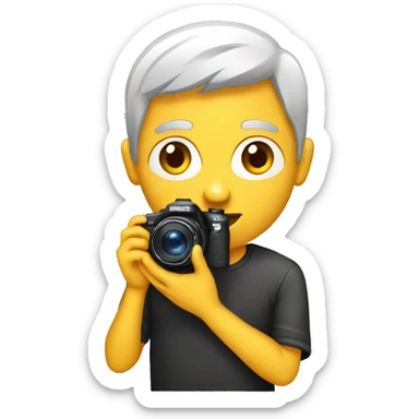 blogger with camera sticker
