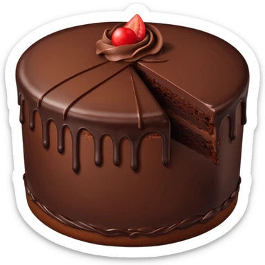 Chocolate cake one piece sticker