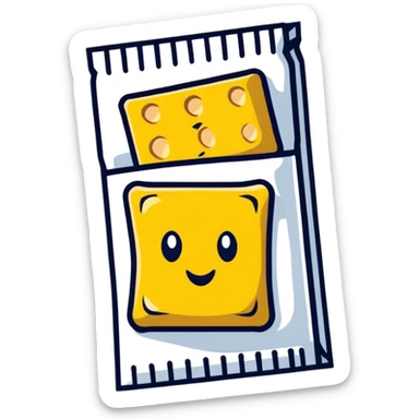 Club Social salt cracker pack sticker