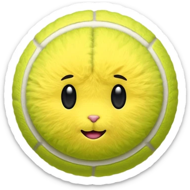 Tennis ball sticker