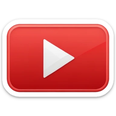 youtube logo red rectangle with withe arrow inside sticker