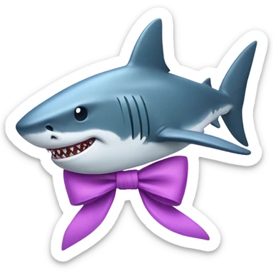 🦈 with🎀 sticker