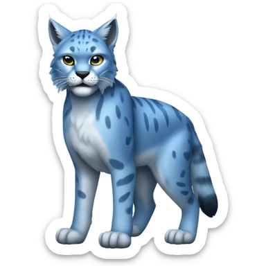 A blue lynx full body sticker