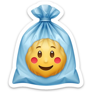 a plastic bag sticker
