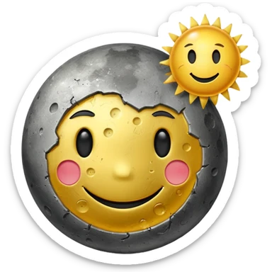 planet mercury smiley face sticker