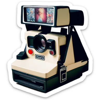 Sx-70 foldable polaroid  sticker