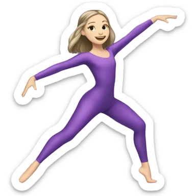 Maddie Ziegler dancing in a purple costume sticker