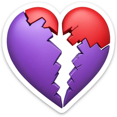 قلب که شکست عشقی خورده sticker