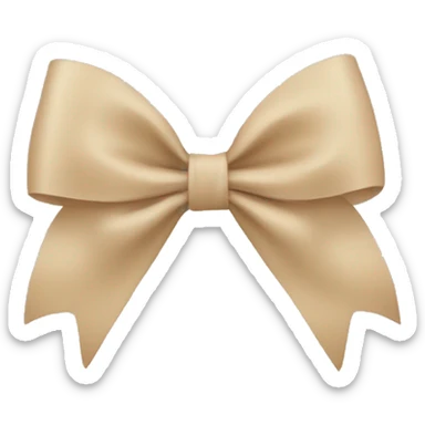 Beige thin bow sticker