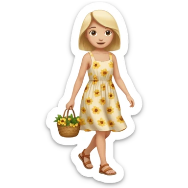 Dame un emoji de una chica caminando cuerpo completo sticker