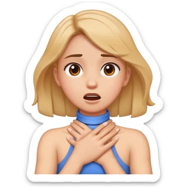 gurl with arms kindve choking her neck sticker