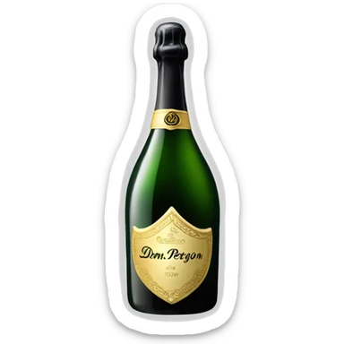 Dom Perignon champagne bottle sticker