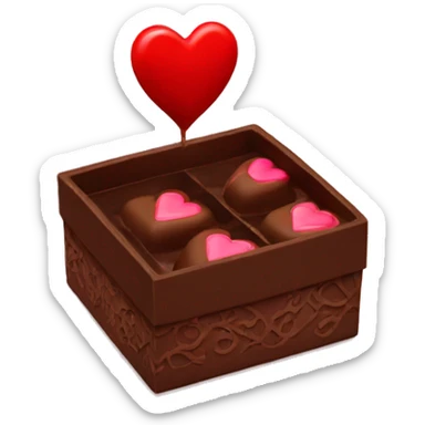 heart chocolate box sticker