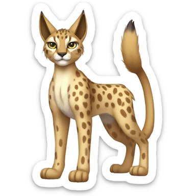 spotted Lynx-Caracal-Fakemon-hybrid full body sticker