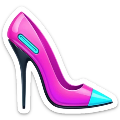 neon cyberpunk style 
stiletto sticker