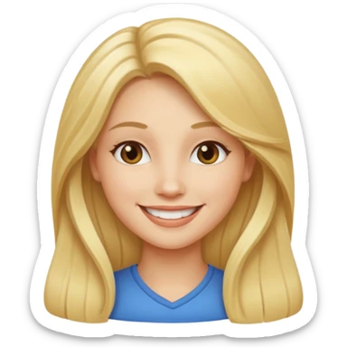 queen-in-game-of-throne, long blonde, smile sticker
