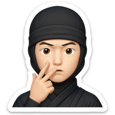 foto do Ninja ele mandando calar a boca sticker