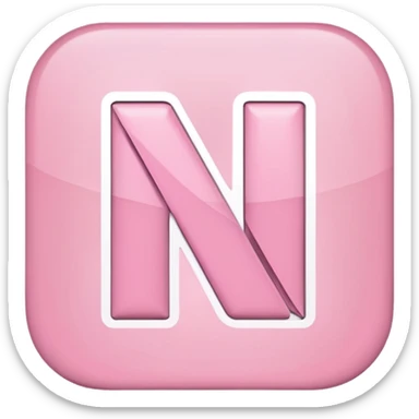 Netflix aesthetic "N" logo in pastel pink sticker