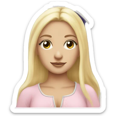 light pink tarot cards blonde girl sticker